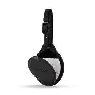 Satechi FindAll Luggage Tag - zawieszka do bagażu ze skóry wegańskiej z lokalizatorem kompatybilna z Apple Find My (black)