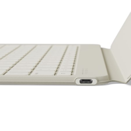Satechi OntheGo Keyboard - bezprzewodowa klawiatura do trzech urządzeń z podstawką na smartfon/tablet (sand)