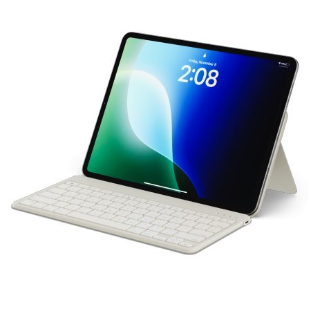 Satechi OntheGo Keyboard - bezprzewodowa klawiatura do trzech urządzeń z podstawką na smartfon/tablet (sand)