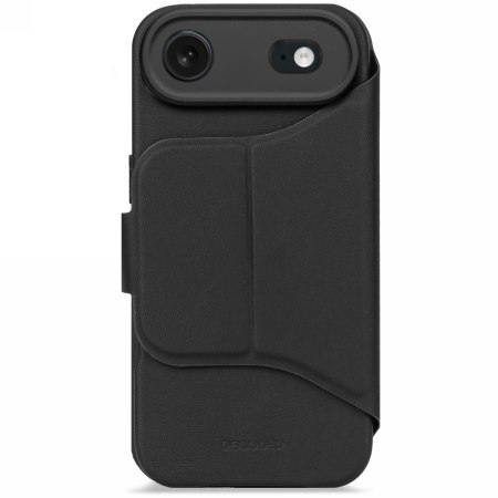 Decoded Textured Silicone Detachable Wallet - obudowa ochronna do iPhone 17 Air kompatybilna z MagSafe (phantom black)