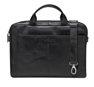 Dbramante1928 Amalienborg - skórzana torba z paskiem na ramię oraz kieszenią na laptop 15" (black)