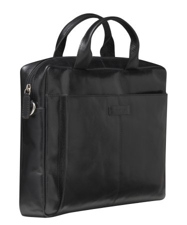 Dbramante1928 Amalienborg - skórzana torba z paskiem na ramię oraz kieszenią na laptop 15" (black)