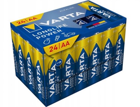 BATERIE ALKALICZNE VARTA R6 (AA) LONGLIFE POWER 24szt NEW