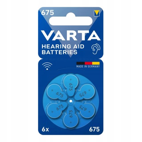 BATERIE DO APARATU SŁUCHOWEGO VARTA Typ 675 / PR675 / PR44 6szt