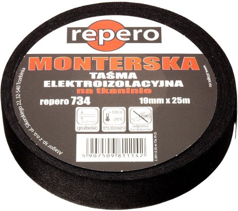 TAŚMA REPERO 734 MONTERSKA PARCIANA 19MMX25M