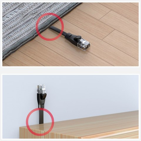 Unitek kabel Ethernet RJ-45 LAN, patchcord cat.6 UTP (8P8C), przewód sieciowy 0,5m, płaski
