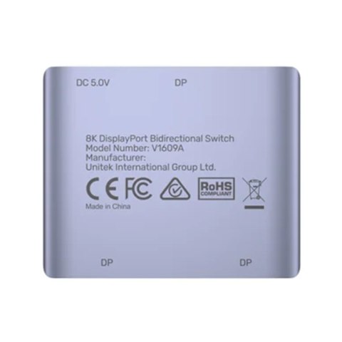Unitek Dwukierunkowy przełącznik DP 1.4 8K 2-na-1