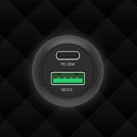 Unitek Ładowarka samochodowa 38W USB-A USB-C QC3.0