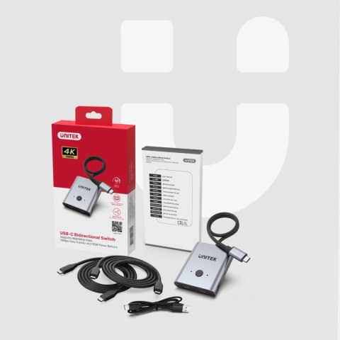 Unitek Dwukierunkowy przełącznik USB-C 4K