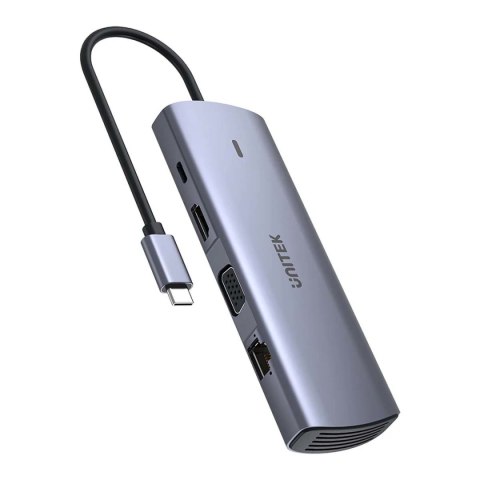 Unitek Hub 9w1 USB C Gigabit Ethernet HDMI VGA 3x USB A czytnik kart PD 100W