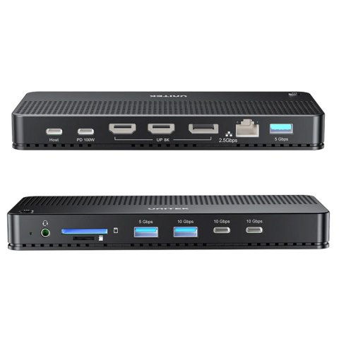 Unitek Stacja dokująca 13w1 MST HDMI DP 8K PD 100W