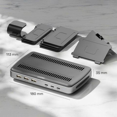 Unitek Stacja ładująca 3 x USB-A 20W, 3 x USB-C PD 60W, 80W