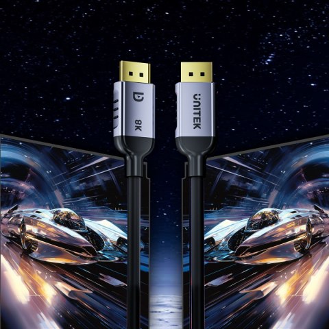 Unitek kabel DisplayPort 1.4 8k 60hz, 4k 240hz, HDR, HDCP 2.3, DSC 1.2, 5m
