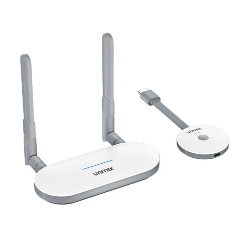 Unitek Bezprzewodowy nadajnik i odbiornik HDMI zasięg do 50m, biały