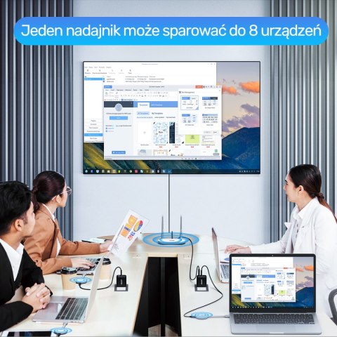 Unitek Bezprzewodowy nadajnik i odbiornik HDMI zasięg do 50m, biały
