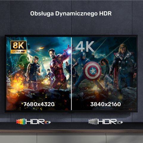 Unitek Kabel HDMI 2.1 8K 60Hz, czarny, 5m