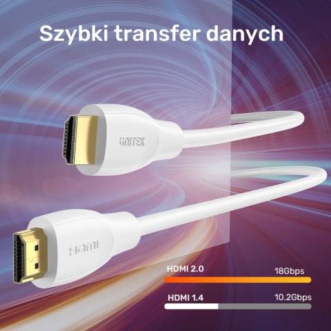 Unitek Kabel HDMI 2.0 4K biały 1,8m
