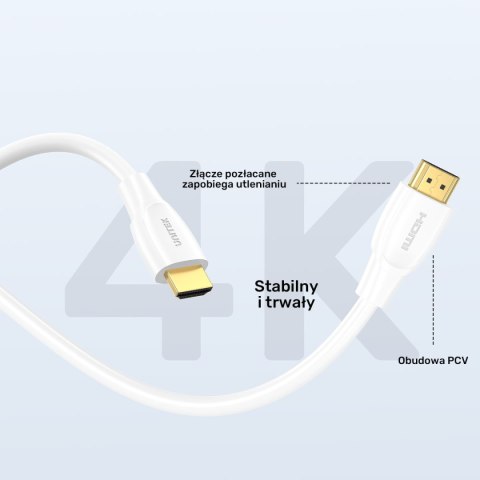 Unitek Kabel HDMI 2.0 4K biały 7m