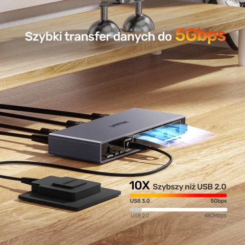 Unitek Przełącznik KVM 4K@60Hz USB 3.0 HDMI