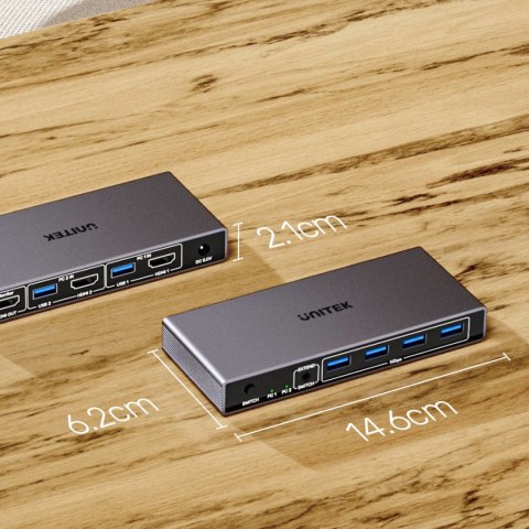 Unitek Przełącznik KVM 4K@60Hz USB 3.0 HDMI