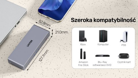 Unitek Rozgałęźnik sygnału HDMI 1 IN-2 OUT 4K