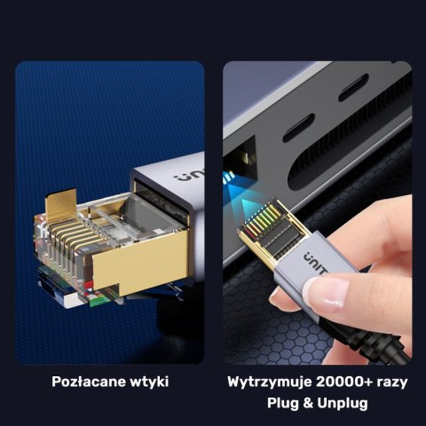 Unitek kabel Ethernet RJ-45 LAN, patchcord cat.8 (S/FTP), przewód sieciowy 10m