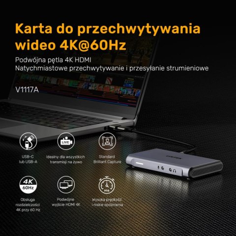 Unitek karta przechwytująca 4K@60Hz Video Capture