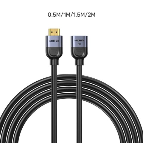Unitek przedłużacz HDMI (M) - HDMI (F) 2.1, 8K 1,5m