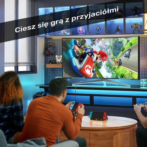 Unitek stacja ładująca Switch z przełącznikiem i czytnikiem kart do gier