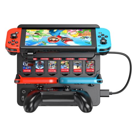 Unitek stacja ładująca Switch z przełącznikiem i czytnikiem kart do gier