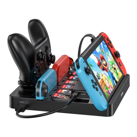 Unitek stacja ładująca Switch z przełącznikiem i czytnikiem kart do gier
