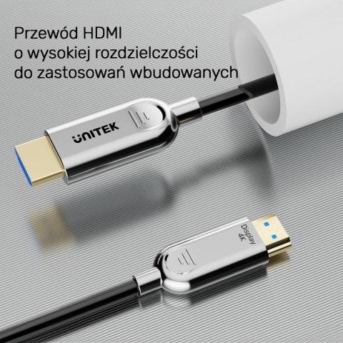 Unitek Kabel optyczny HDMI 2.0 AOC 4K 60Hz 60 m