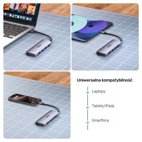 Unitek Hub 4w1 USB-C 10 Gbps, 4x USB-A H1112EGY01