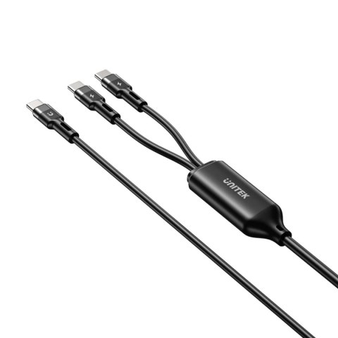 Unitek Kabel 2w1 USB-C PD 100W silikonowy 1,8 m