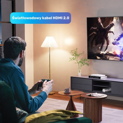 Unitek Kabel optyczny HDMI 2.0 AOC 4K 60Hz 12 m