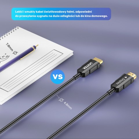 Unitek Kabel optyczny HDMI 2.0 AOC 4K 60Hz 12 m