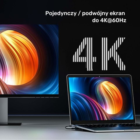 Unitek Stacja dokująca KVM z funkcją podstawki