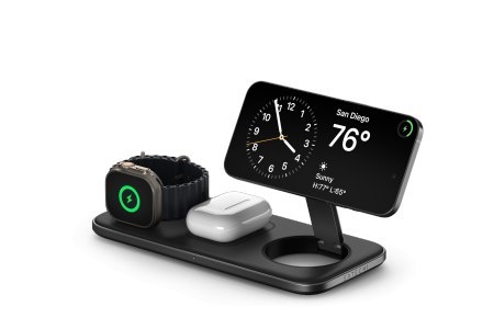 Satechi Qi2 Trio Wireless Charging Pad - magnetyczna ładowarka bezprzewodowa do trzech urządzeń (AppleWatch 5W, AirPods 5W, Qi2 