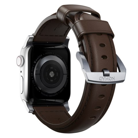 NOMAD Modern Band - skórzany pasek do Apple Watch 46mm/49mm (brown, black hardware)