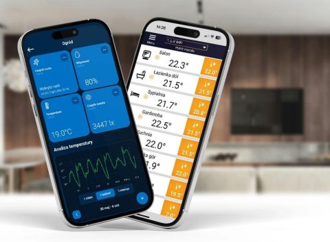 Bezprzewodowy regulator pokojowy mechaniczny czarny R-8X Tech Sterowniki