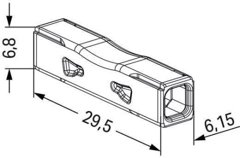 Szybkozłączka przelotowa uniwersalna LINKA/DRUT 2x 0,2-4mm2 WAGO 2773-2401 (Paczka 100szt.)