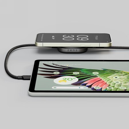 ZENS Charging Cable USB C-C Pro 2 - magnetyczny kabel USB C-C do ładowania przewodowego do 240 W, wspiera Qi2 15 W, do użycia z 