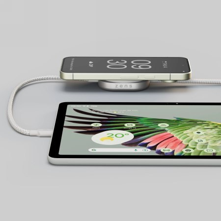 ZENS Charging Cable USB C-C Pro 2 - magnetyczny kabel USB C-C do ładowania przewodowego do 240 W, wspiera Qi2 15 W, do użycia z 