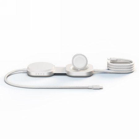 ZENS Charging Cable USB C-C Pro 3 - magnetyczny kabel USB C-C do ładowania przewodowego do 240 W, wspiera Qi2 15 W, możliwość ła