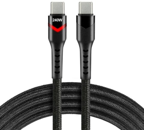 KABEL USB-C / USB-C LED RGB everActive CBB-1PDRS 100cm 48V 5A 240W