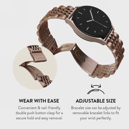 BURGA Metal Bracelet Chic Royal - uniwersalna bransoleta do zegarka 20 mm (rose gold)