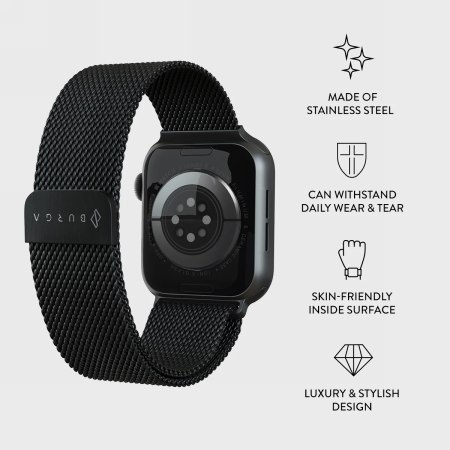 BURGA Metal Mesh Band - bransoleta do Apple Watch 42-49 mm (black)