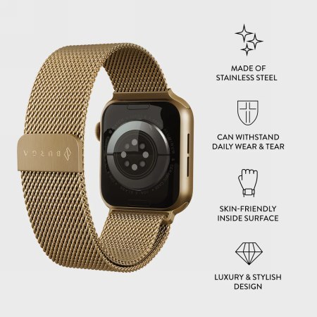 BURGA Metal Mesh Band - bransoleta do Apple Watch 42-49 mm (gold)