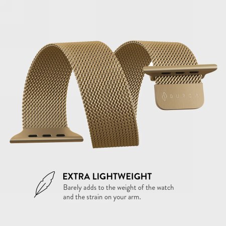 BURGA Metal Mesh Band - bransoleta do Apple Watch 42-49 mm (gold)