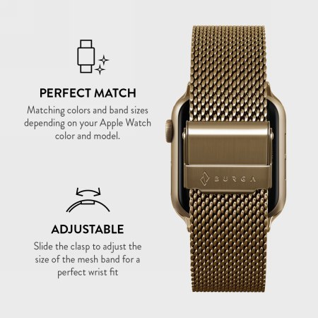 BURGA Metal Mesh Elegance - bransoleta do Apple Watch 38-42 mm (gold)